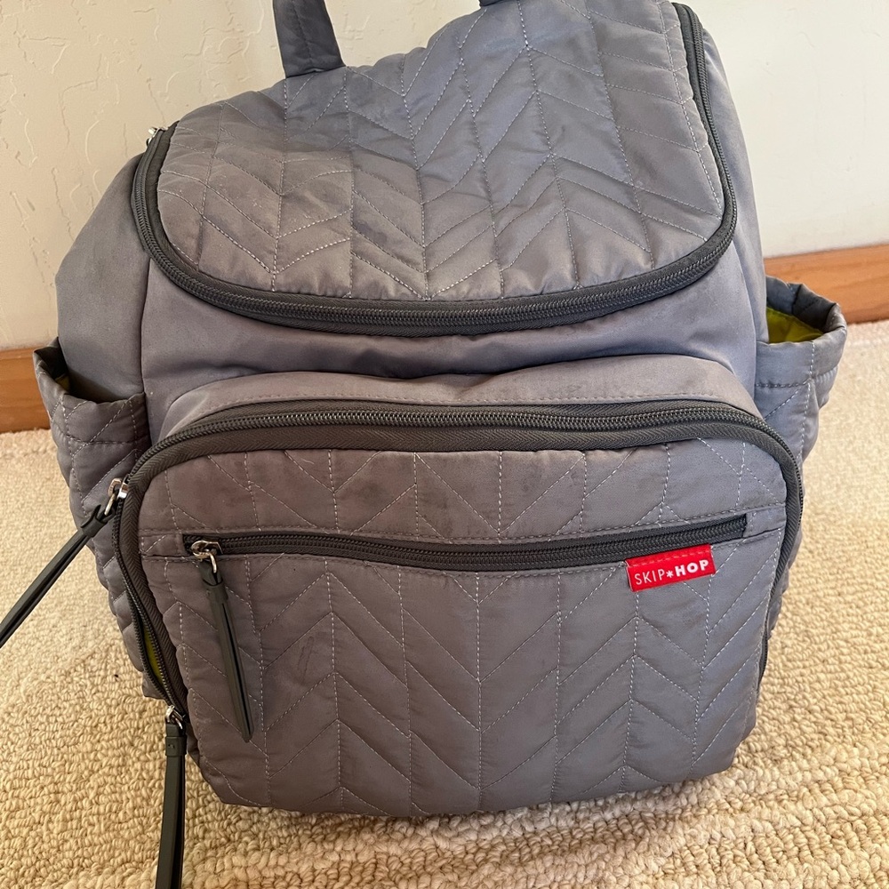 Skip Hop Quilted Backpack in Gray